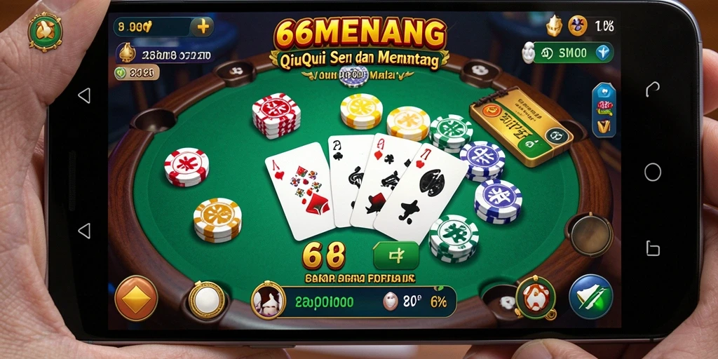 Tampilan gameplay menarik dari 66MENANG saat bermain QiuQiu.