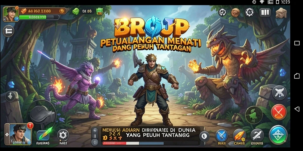 Tampilan grafis BROJP yang menawan dalam gameplay petualangan.
