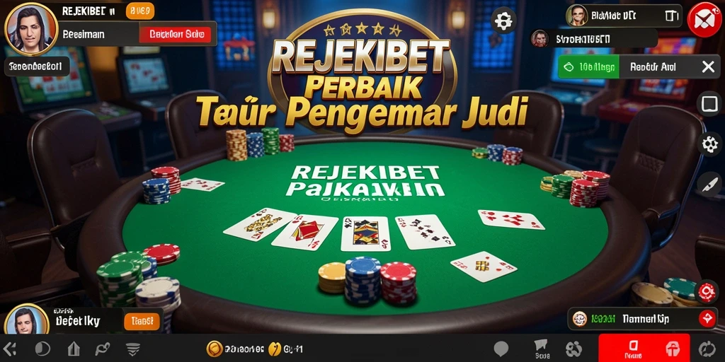Tampilan gameplay poker yang menarik di REJEKIBET.