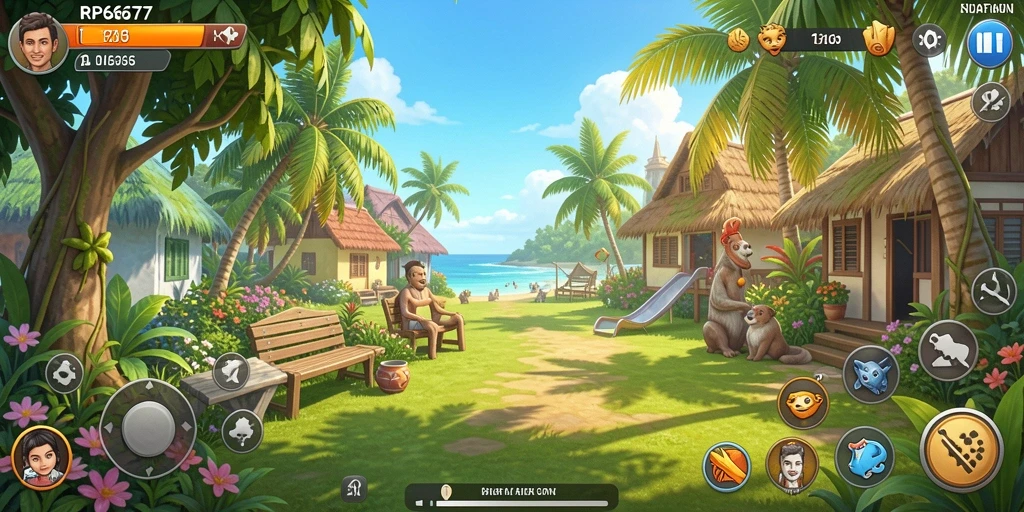 Tampilan gameplay seru dan santai dalam RP6677.