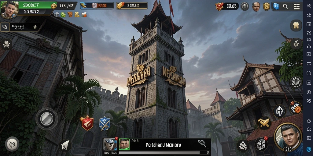 Tampilan gameplay menara pertahanan SBOBET yang menegangkan.
