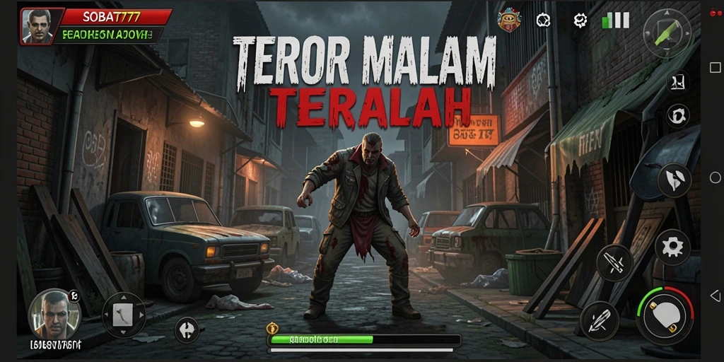 Tangkapan layar menunjukkan momen menegangkan di game Horror.